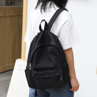 Bolso De Hombro Preppy En Color Sólido Bolsa Escolar De Nylon Bolsa De Deporte Y Viaje Para Mujeres Chicas Y Adolescentes Blanco - details 6
