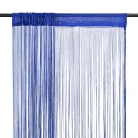 vidaXL Cortina de Flecos para Puerta 2 Piezas 140x250 cm Tela Estor Hilos Color Azul,  Beige,  Blanco y mas - details 0