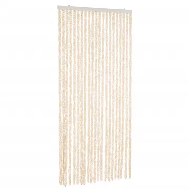 vidaXL Cortina Antimoscas Persiana Protección Chenilla 90x200 cm Color Beige,  Beige y marrón,  beige and dark brown y mas - 1