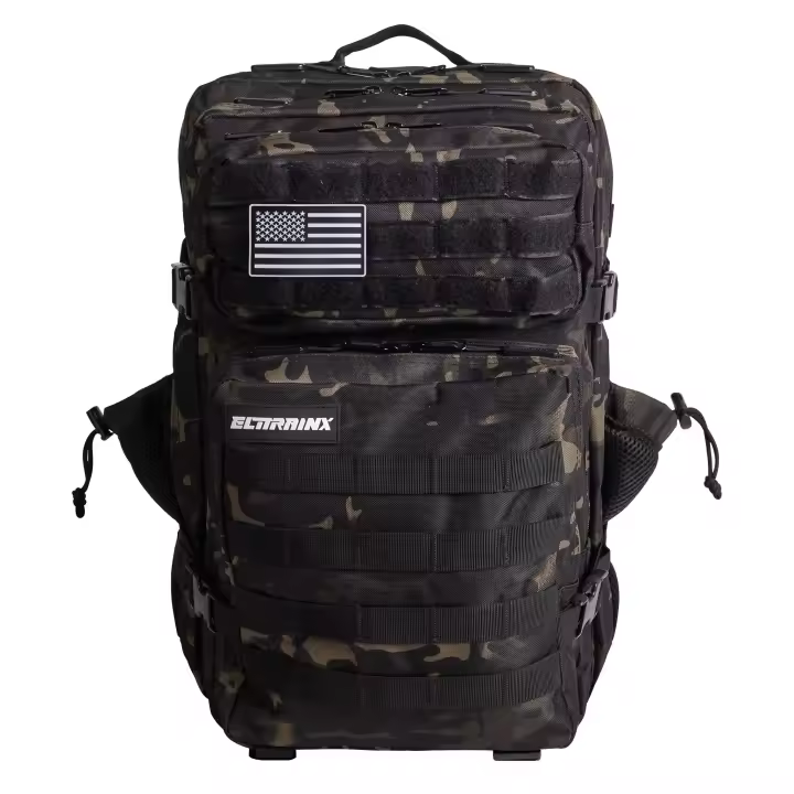 ELITRAINX Mochila Táctica V1 45L All In Negro Camuflaje - 1