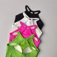 Nueva Sports Bra 2024 Para Mujer Con Almohadillas Fijas Antigolpes Running Exterior Yoga Ropa De Gimnasio Top Deportivo Transpirable Nylon Spandex - details 10