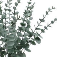 10/20PCS Hojas De Eucalipto Artificiales Ramas Plantas Falsas Para DIY Coronación De Navidad Boda Año Nuevo Fiesta Decoración De Mesa Hogar - details 5