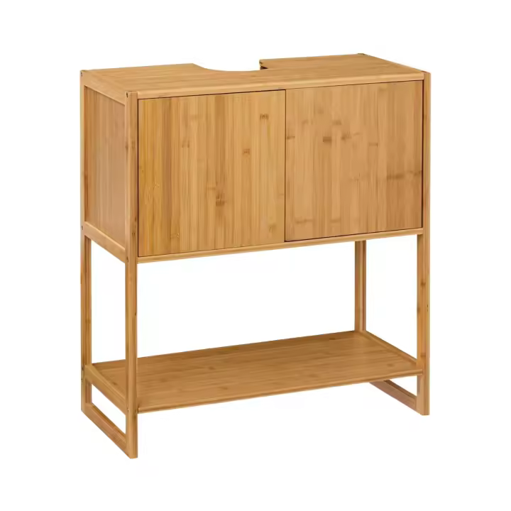 Armario para Lavabo de Bambú con 1 Nivel 80x33.5x69.6cm 7house - 1