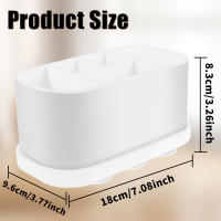 Organizador De Baño Con 5 Slots Para Cepillos De Dientes Y Pasta De Dientes Soporte De Silicona De Adhesión Succión Para Contador - details 2