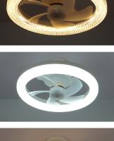 Nuevo ventilador RGB para dormitorio y Hogar, with rosca E27, ventilador de techo with Atenuation continua. Iluminación tricolor de 30 W + Luz Ambiental RGB. - details 8