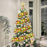 Guirnalda De Navidad 5M Tinsel Brillante Con Cinta Coloreada Decoración De Interior Para Árbol De Navidad Fiesta De Año Nuevo Y Bodas - details 8