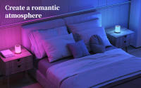 Lámpara de noche, luz nocturna LED para mesita de noche, brillo y color ajustables, 10 colores y 3 modos a elegir, carga USB, lámpara de mesa con función de temporizador, luz nocturna portátil - details 3