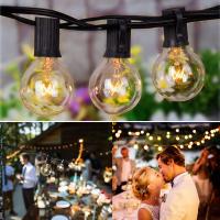 Cadena De Luces G40 De Tungsteno Para Patio Exterior 15M/50Pies 220V Conectables Lámpara Colgante Para Decoración De Jardín Porche Balcón Fiesta - details 9