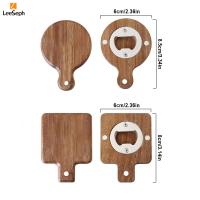 Abrepuertas Magnético De Madera De Acacia Leeseph Personalizable Creativo Para Favor De Boda Cervecería Barra Eco-amigable - details 0