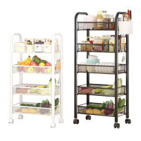 LUTODY - Carro de Almacenamiento Organizador Metálico de Varios Niveles con Ruedas, Carrito Auxiliar Compacto, Verdulero, Frutero, Multiuso para Cocina - details 0