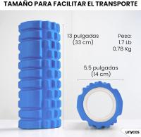 Rodillo para Masajes Musculares, Terapia, para Pilates y Yoga, alivio de dolores y entrenamiento en gimnasio, Cilindro de Gomaespuma para Fitness,  Foam Roller Ultraligero, Automasaje para Mayor Recuperación y Flexibilidad - details 0