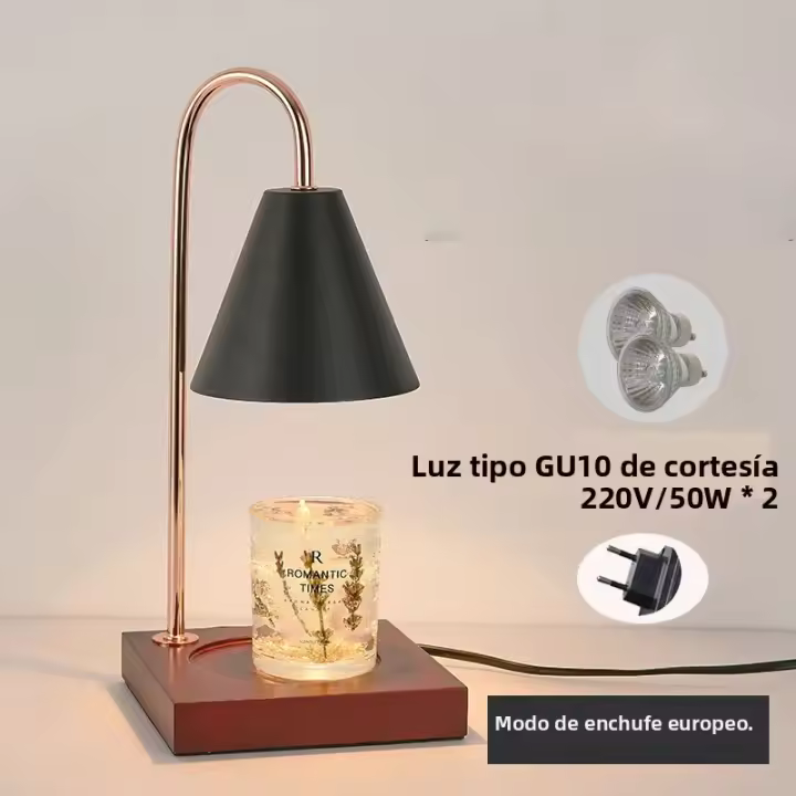 Lámpara Calentadora De Velas Con Timer Para Aromaterapia Y Decoración Moderna De Hogar Y Dormitorio Luz De Cera Retro Control Remoto - 1