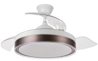 Ibelán - Ventilador de techo con luz Blanco-Marrón retráctil - details 2