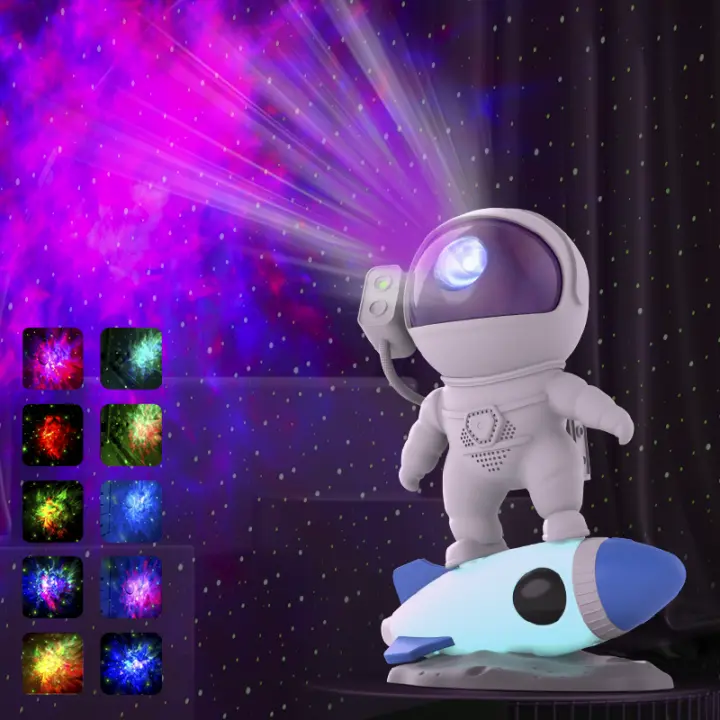 Proyector De Galaxia Con Astronauta Y 13 Piezas De Película Luz Nocturna Para Habitación De Niños Planetario 360° Giratoriolampara De Noche Para Dormitorio - 1