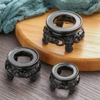 Nueva Base De Esfera De Cristal Negro Para Decoración De Escritorio Soporte De Globos De Hogar Con Pedestal Vacío Estilo Retro Y Nostálgico De Resina - details 0
