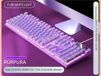 Teclado De Juego 104 Teclas Con Retroiluminación Colorida Teclado Cableado Sentido Mecánico Para Computadora Periféricos E-sports Para Desktop Laptop - details 13