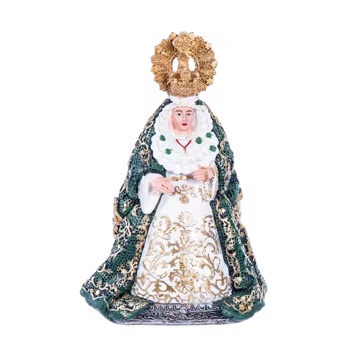 CM - Figura Virgen Esperanza Macarena, Virgen de Fátima, Virgen del Carmen, Virgen del Rocio. Estatua de la Virgen Hecha con Resina. Figura Religiosa para Regalar. Decoración Religiosa y del Hogar. Perfecta para Capillas, Iglesias, Colegios Religiosos - 1