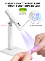 Mini Secador De Uñas Profesional Con Pantalla Y Luz UV LED Recargable Portátil Para Arte De Uñas Lámpara Upright Removible De ABS - details 0