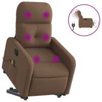 vidaXL Sillón de masaje eléctrico reclinable elevable tela Gris claro, Gris oscuro, Negro Sillon Dormitorio Sillon Comodos Silla Relax Sillón Sofá - details 7