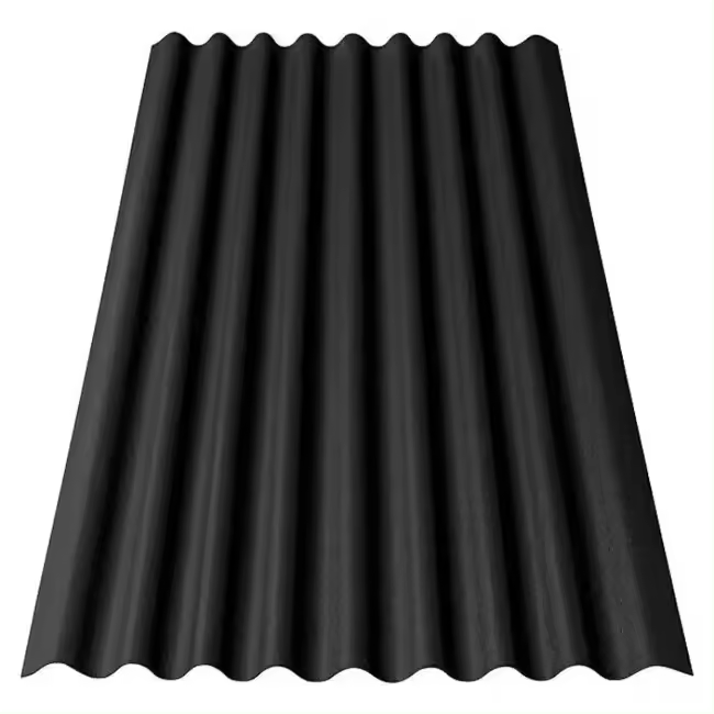 Pack 2 placas para tejado ondulada Ibiza en PVC 200 x 104 x 1,8 cm negro - 1
