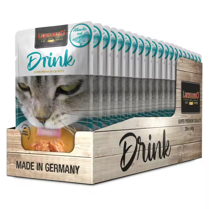 Leonardo Drink NUEVO de Bacalao Atlántico alimento complementario para gatos adultos - 1