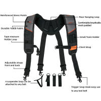 Cinturón De Trabajo KUNN Con Acolchado Y Anillas De Ataque Para Carpintero Y Electricista Para Hombres Suspenders De Construcción Con Prensa Fija - details 1