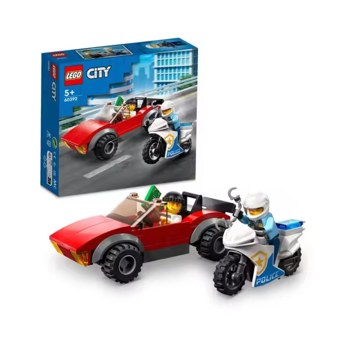 LEGO City Police 60392 Moto de Policía y Coche a la Fuga edad a partir de 5 años 23L60392 - 1