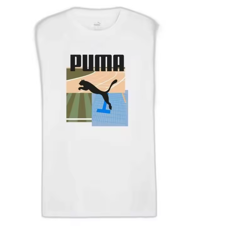Camiseta de Manga Corta Puma Graphics Summer Sports para hombre en color blanco - 1
