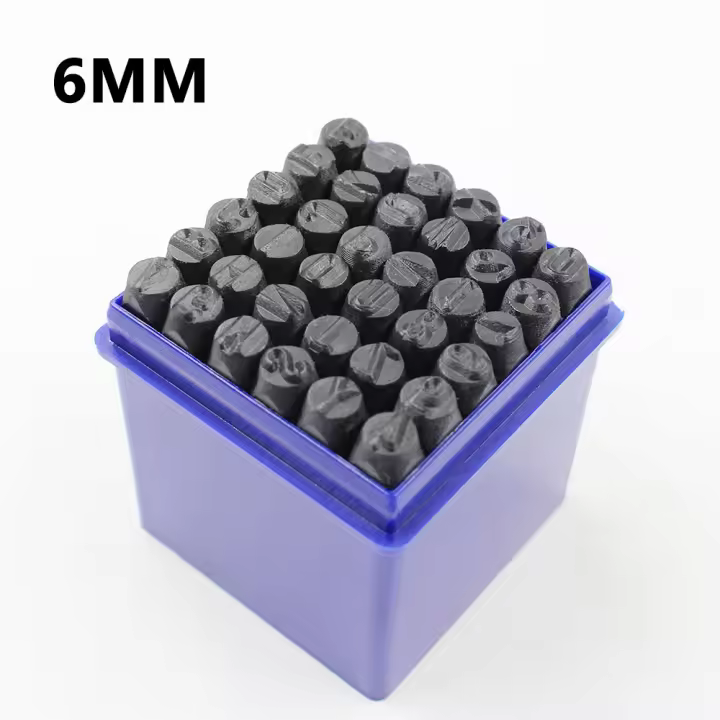 Herramienta De Impresión De Números Y Letras Para Piel Herramienta Creativa De Grabado a Mano Para Manualidades DIY Estampado De Cuero Herramienta De Perforación De Acero - 1