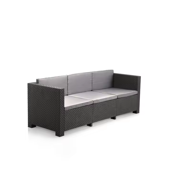 Sofá Shaf 3 Plazas para Exterior en Plástico Reciclado con Cojín de Asiento - 1