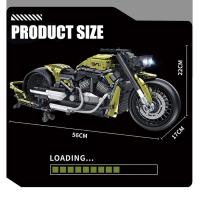 Bloques De Construcción DIY Harleyed Motorcycle 2427pcs Escala 1:5 Supercar De Deporte Para Niños Juguetes De Bloques De Motorbike - details 4