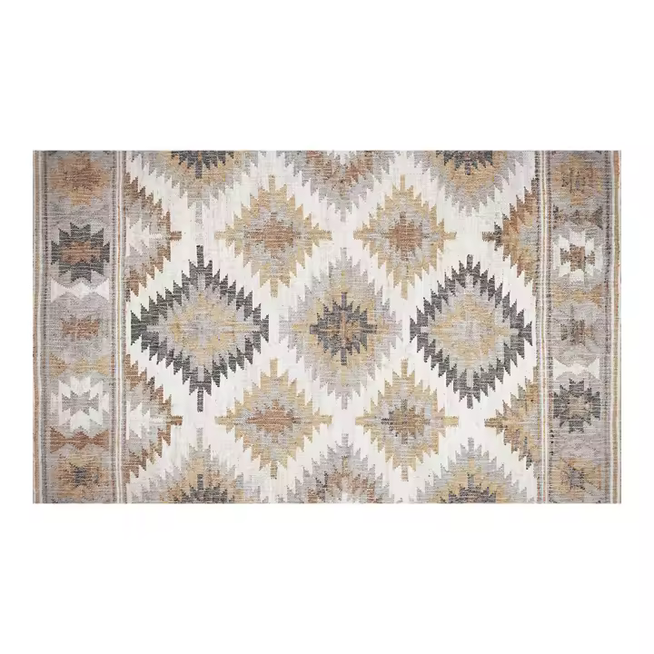 Alfombra vinílica estampada kilim grises 45 x 75 cm - 1