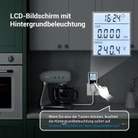 Medidor de Potencia de enchufe, medidor de Electricidad de Doble Tarifa, medidor de consumo de Energía con retroiluminación LCD, Protección Contra sobreconga y bloqueo para niños, 16 A/3680 W (2 piezas) - details 1