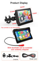 GPS De Motocicleta Portátil JIUYIN IPX7 Pantalla De Navegación Impermeable De 7 Pulgadas Con Wireless Apple Carplay Y Android Auto Display Dual BT - details 11