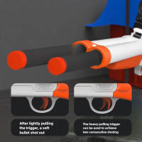 Pistola De Tiro Manual Doble Calibre S686 Juguetes De Armas De Fuego Seguras Para Niños Con Bala Suave Y Dardo De Espuma Material De Plástico Para Juegos De Niños Y Adolescentes - details 1