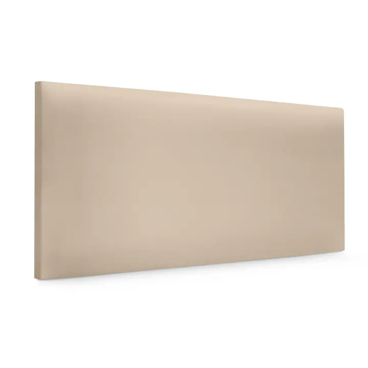DHOME Cabecero de Polipiel o Tela AQUALINE Liso Cabeceros Cabezal Tapizado Cama Lujo (Beige Polipiel) - 1