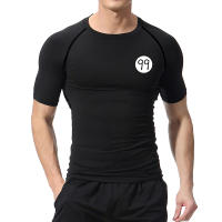 Camiseta Deportiva De Secado Rápido Para Hombres Camiseta De Compresión Corta Para Gimnasio Ejercicio Y Correr Camisetas Básicas De Undershirts - details 2