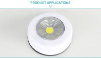 Lámpara De Noche LED COB Con Sensor Táctil Pequeña Luz Bajo Gabinete Sin Cable Adhesivo Para Pared Armario Armario - details 11