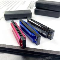 Harmonica Profesional Con 10 Agujeros Y 20 Tonos En Colores Tono C Con Estuche Regalo De Navidad Para Principiantes - details 13