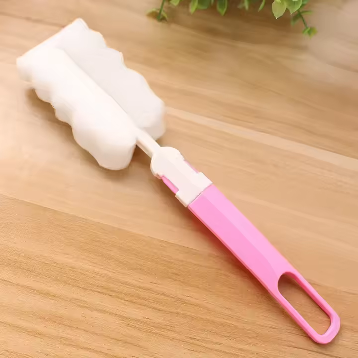 Cepillo De Lactancia Materna Con Mango Largo Y Esponja Suave Desmontable Herramientas De Limpieza De Cocina Para Botellas De Agua Y Cristal - 1