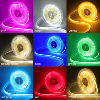 Tira De Luz LED COB Flexible 5V USB Alta Densidad 320LEDs Blanco/Cálido/Natural/Rojo/Azul Verde/Ácido Rosa/Naranja Amarillo Para Decoración De Hogar - details 3