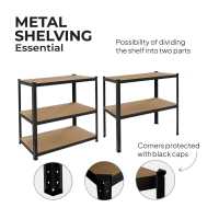 Ociodual Estantería Metálica Essential Gris, Ideal para Hogar, Garaje, Cocina, Oficina, Multiusos, Almacenamiento Divisible, Sin Tornillos, 875kg, 5 Baldas MDF, 180 x 90 x 40cm - details 2