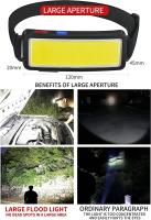Linterna Frontal LED COB 180° Con 3 Modos Recargable Por USB Lámpara De Cabeza Para Senderismo Y Camping - details 3