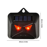 Repelente Ultrasonido Para Animales 1000mAh Solar Bicolor Modo Manual Y Automático Impermeable Para Jardín Y Granja Repelente De Ratones Serpientes Y Murciélagos - details 6