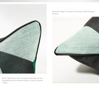 Cubierta De Cojín Moderna En Verde Arte Nórdico Para Sala De Estar Y Cama Estilo TWILL Poliéster/Celulosa Bordado Personalizado - details 5