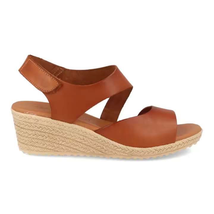 Sandalias Bda 2041 Cuero de Cuña media de 5cm en Piel con Velcro para Mujer by Bda Shoes - 1