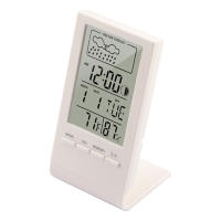 Mini Termómetro Digital Higrómetro Medidor De Temperatura Y Humedad Con Reloj Estación Climática Para Interior Pantalla De Mostrador De Valores Máximos Y Mínimos - details 1