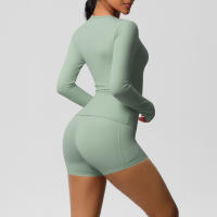 SSITO Traje Deportivo de Yoga para Mujer, 2 UDS., entrenamiento, ajuste Seco, transpirable, Top Deportivo de Alta elasticidad, pantalones de Yoga de Belte Alta para Mujer - details 18