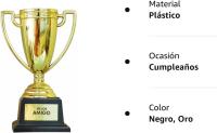 Copa trofeo decorativa 19cm para el "Mejor Amigo" - details 0