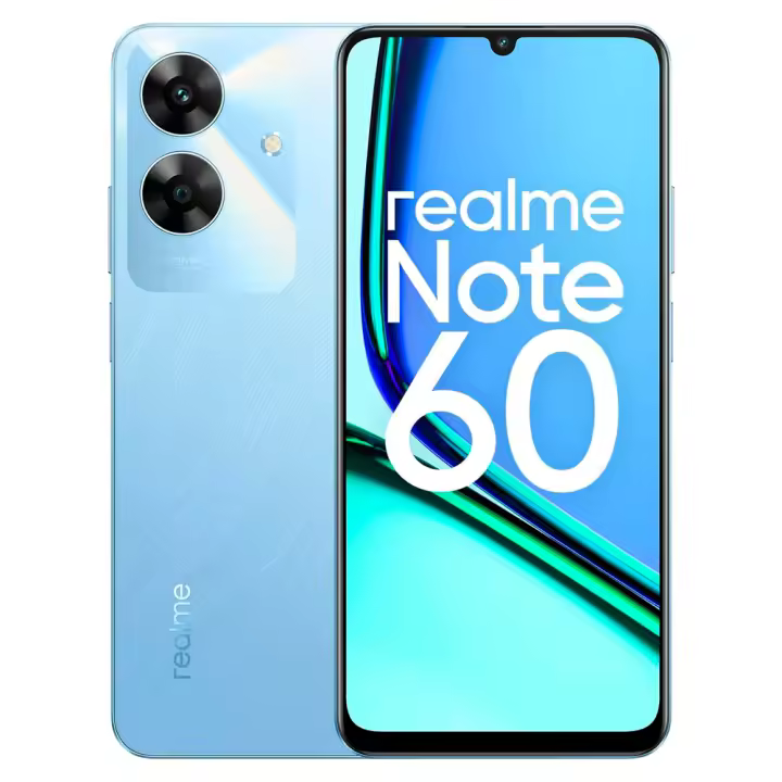 Realme Note 60 Smartphone Pantalla 6.74 pulgadas Resolución HD+ Actualización 90 Hz Cámara trasera supernítida de 32 MP Procesador UNISOC T612 Batería de 5000 mAh Sistema operativo realme UI Basado en Android 14 - 1
